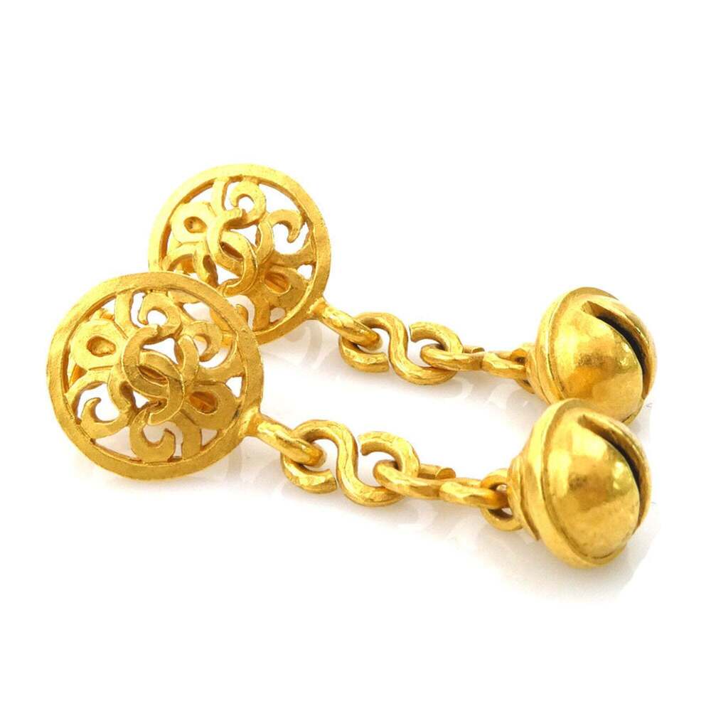 CHANEL Gold Logo Earrings - Picture 2 of 9